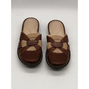 Red Wing Mules Womens Brown 9 Leather Clog Shoe Slip On Comfort Flat 4701